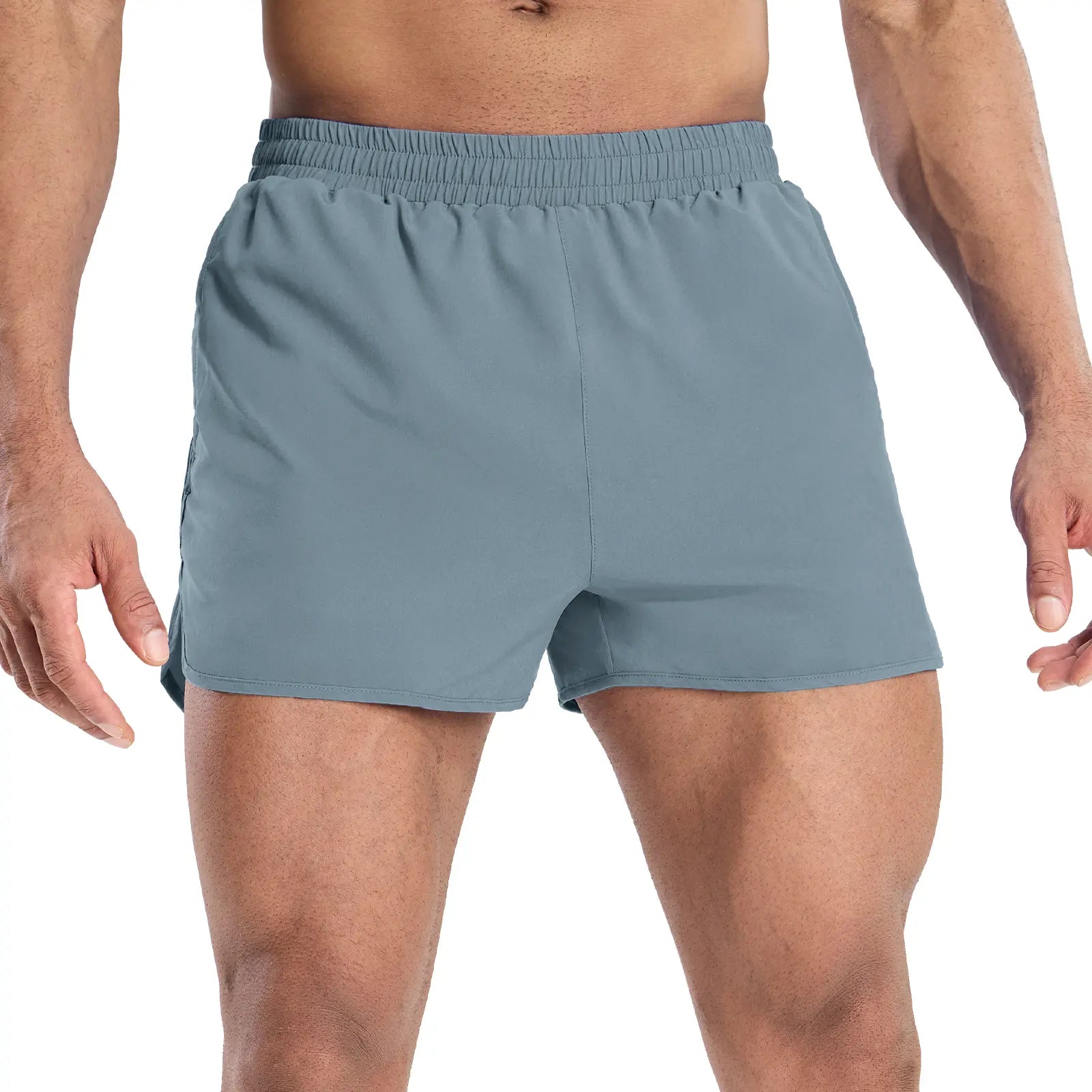 MIER Men’S 3 Inch Athletic Running Shorts with Brief Liner, Quick Dry Lined Shorts with Zipper Pockets for Marathon Running Gym Workout