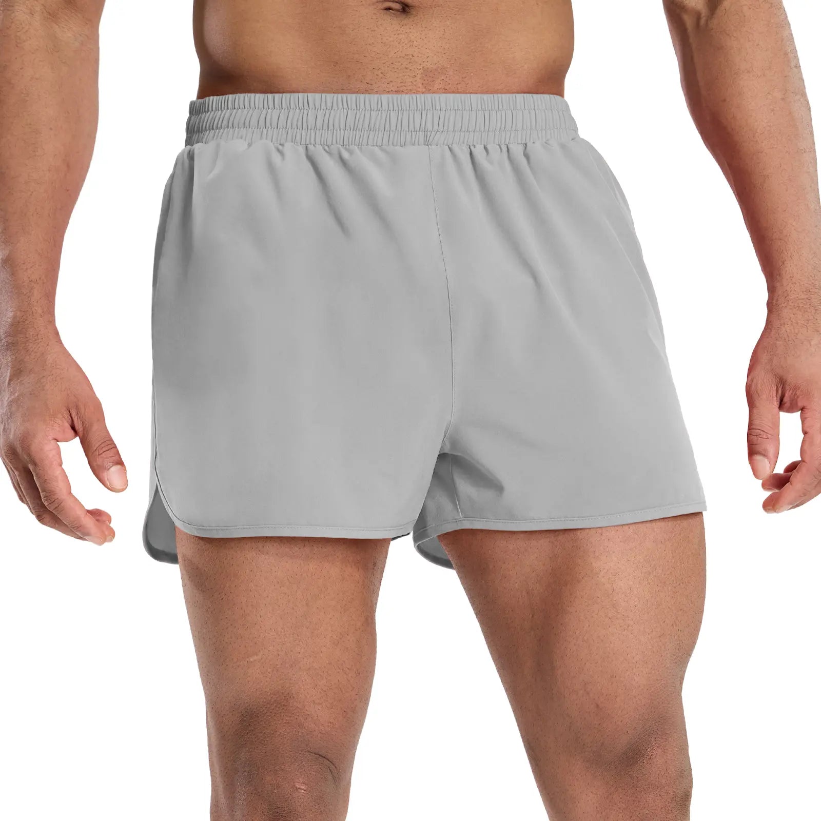 MIER Men’S 3 Inch Athletic Running Shorts with Brief Liner, Quick Dry Lined Shorts with Zipper Pockets for Marathon Running Gym Workout