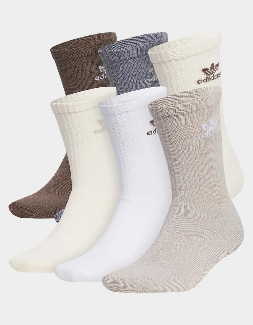 ADIDAS Originals Trefoil 6 Pack Mens Crew Socks