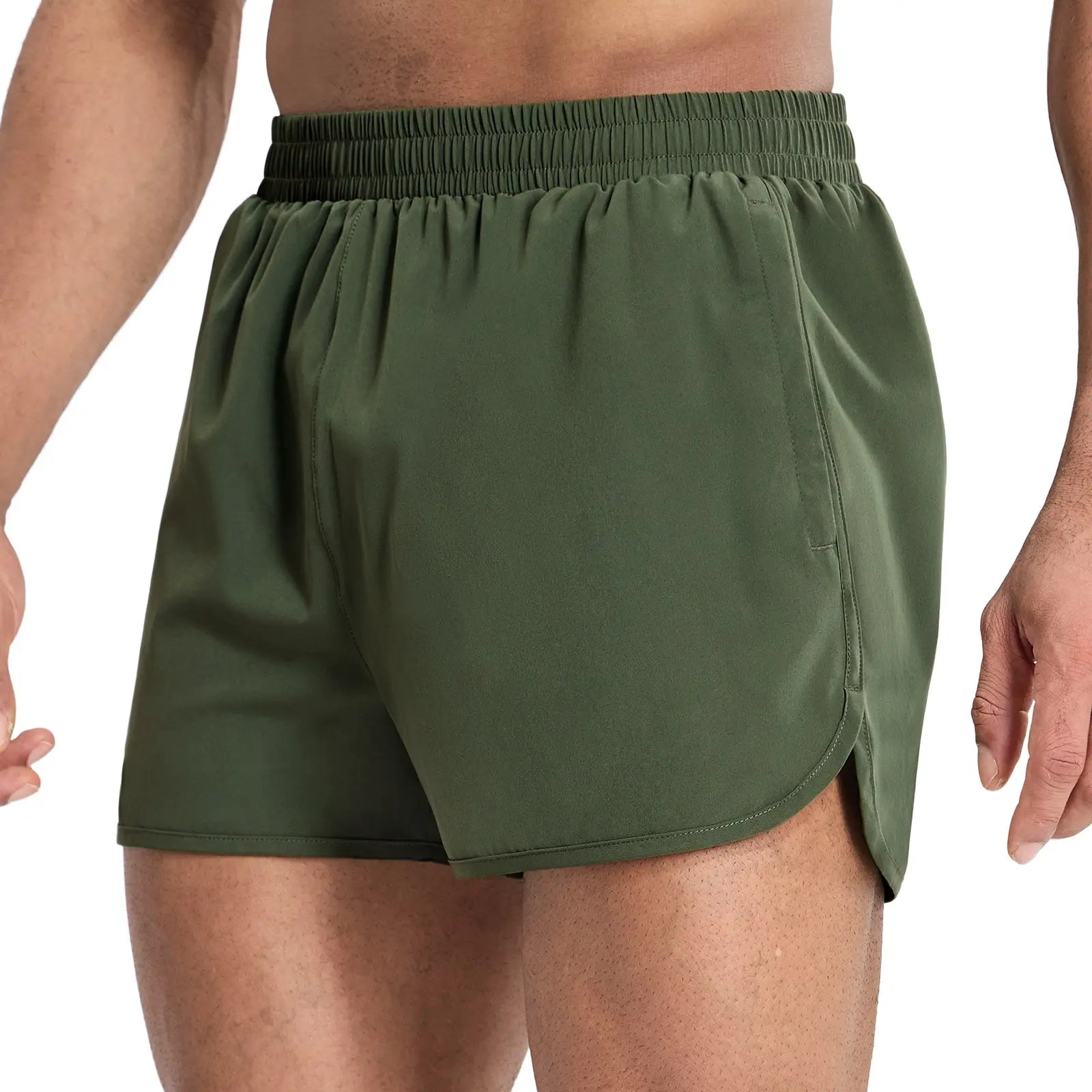 MIER Men’S 3 Inch Athletic Running Shorts with Brief Liner, Quick Dry Lined Shorts with Zipper Pockets for Marathon Running Gym Workout
