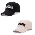 New York Trend Baseball Caps Fashion 100% Cotton Baseball Caps for Men and Women（2Pcs)