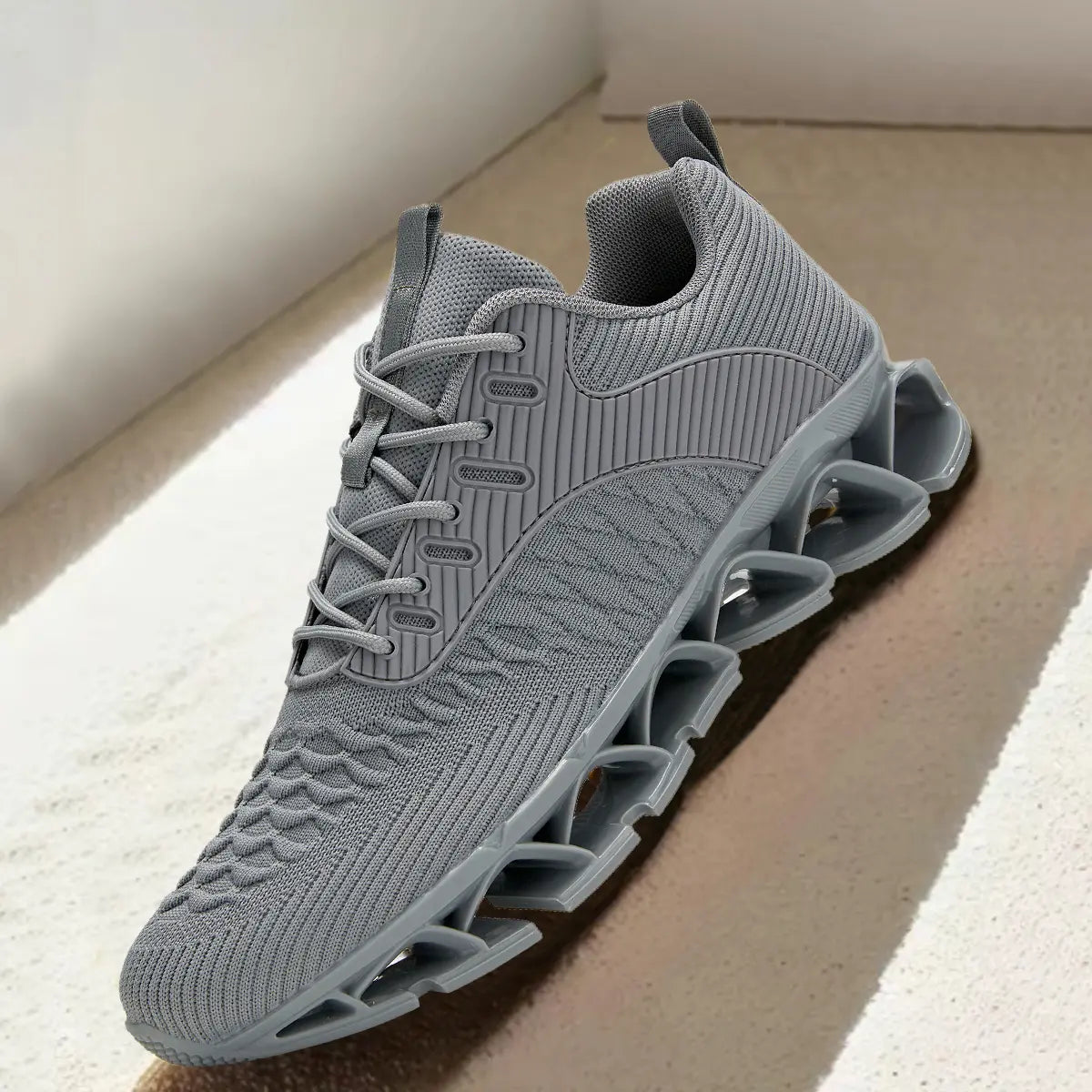 Men'S Running Shoes Blade Tennis Walking Casual Fashion Sneakers Breathable Non Slip Gym Sports Work Athletic Trainers White