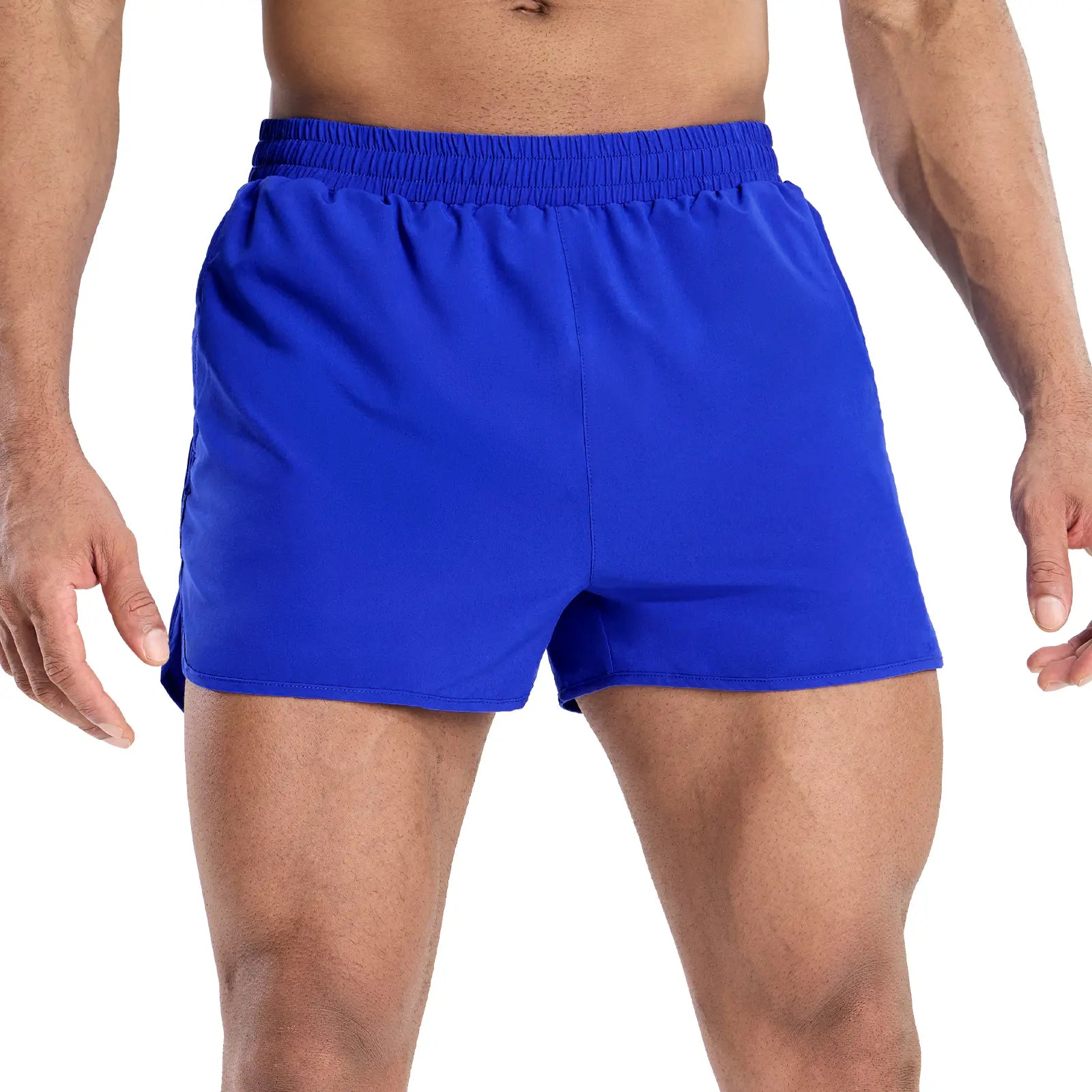 MIER Men’S 3 Inch Athletic Running Shorts with Brief Liner, Quick Dry Lined Shorts with Zipper Pockets for Marathon Running Gym Workout