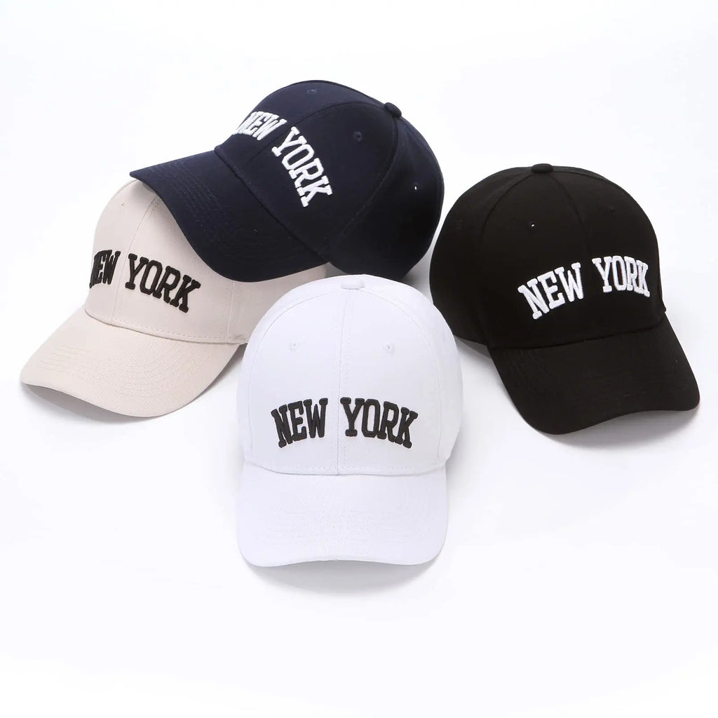 New York Trend Baseball Caps Fashion 100% Cotton Baseball Caps for Men and Women（2Pcs)