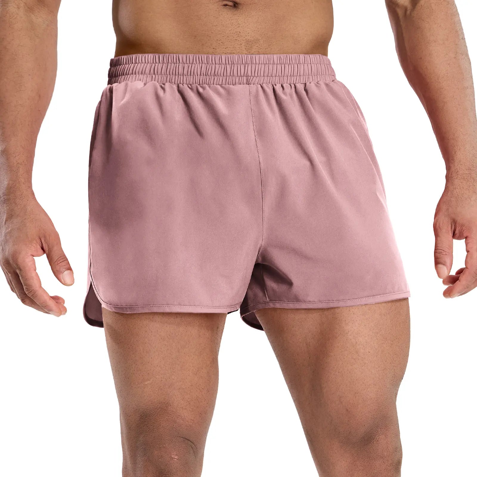 MIER Men’S 3 Inch Athletic Running Shorts with Brief Liner, Quick Dry Lined Shorts with Zipper Pockets for Marathon Running Gym Workout