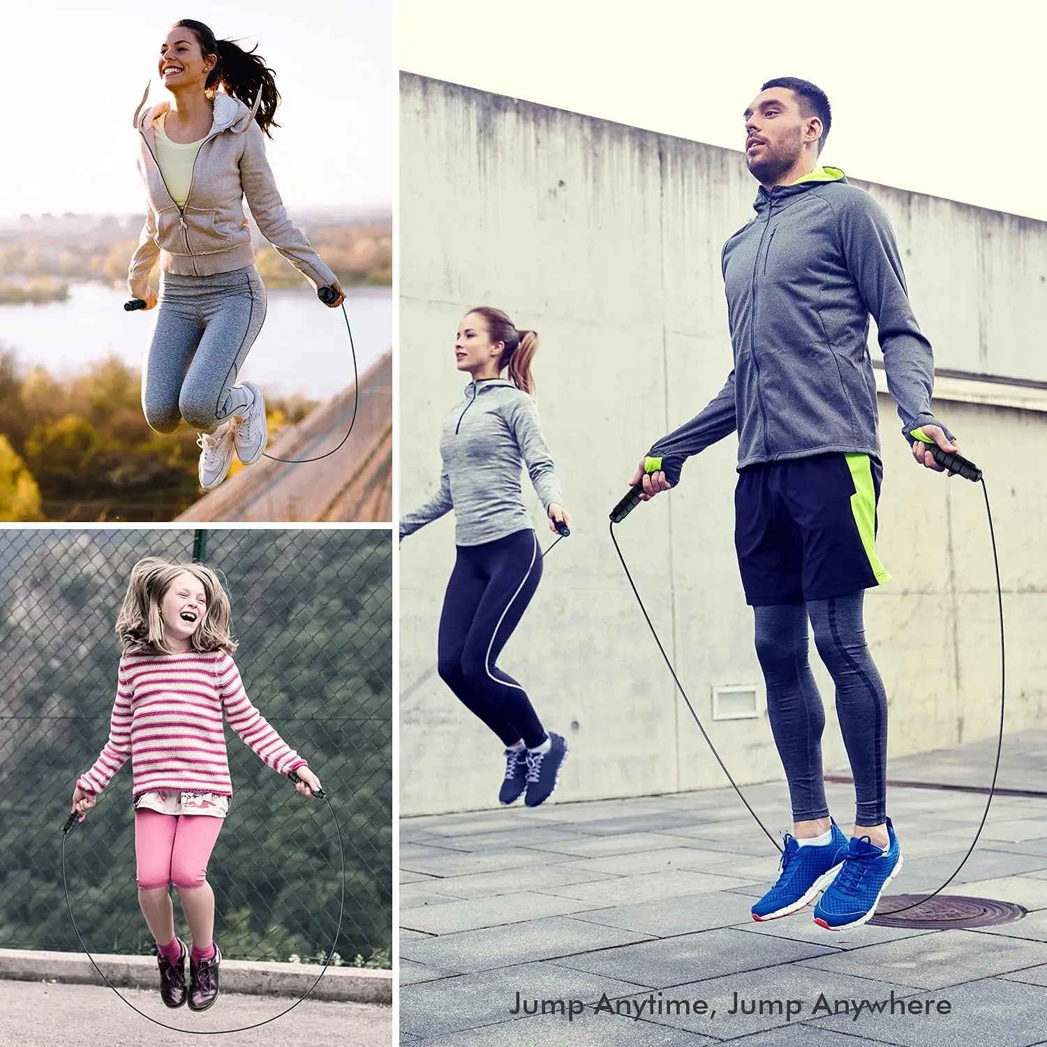 LMMAKE Premium Adjustable Jump Rope with High-Speed Ball Bearings Durable Steel Wires for Tangle-Free Skipping Effective Calorie Burning & Cardio Exercise for Home Gym & Outdoor Use