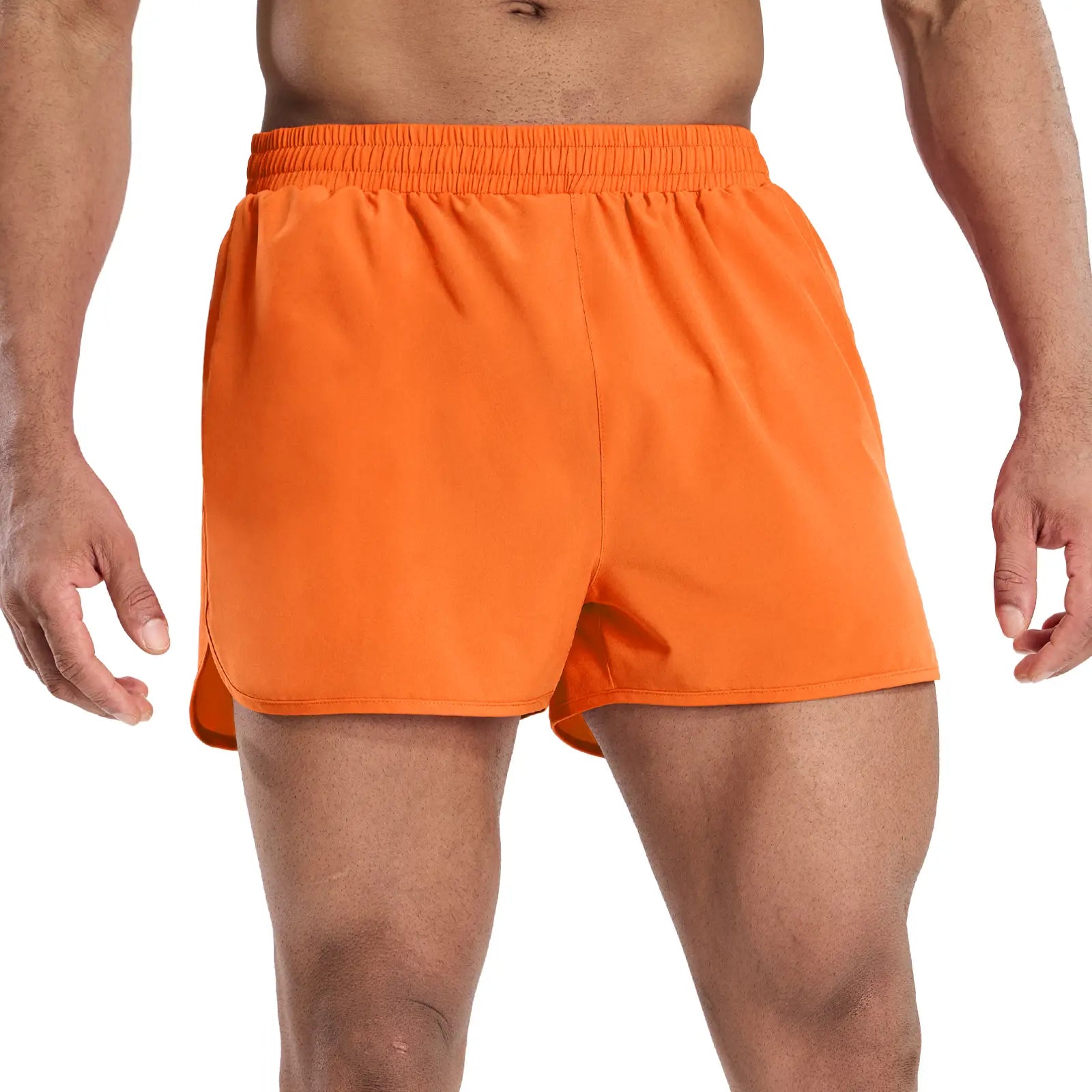 MIER Men’S 3 Inch Athletic Running Shorts with Brief Liner, Quick Dry Lined Shorts with Zipper Pockets for Marathon Running Gym Workout