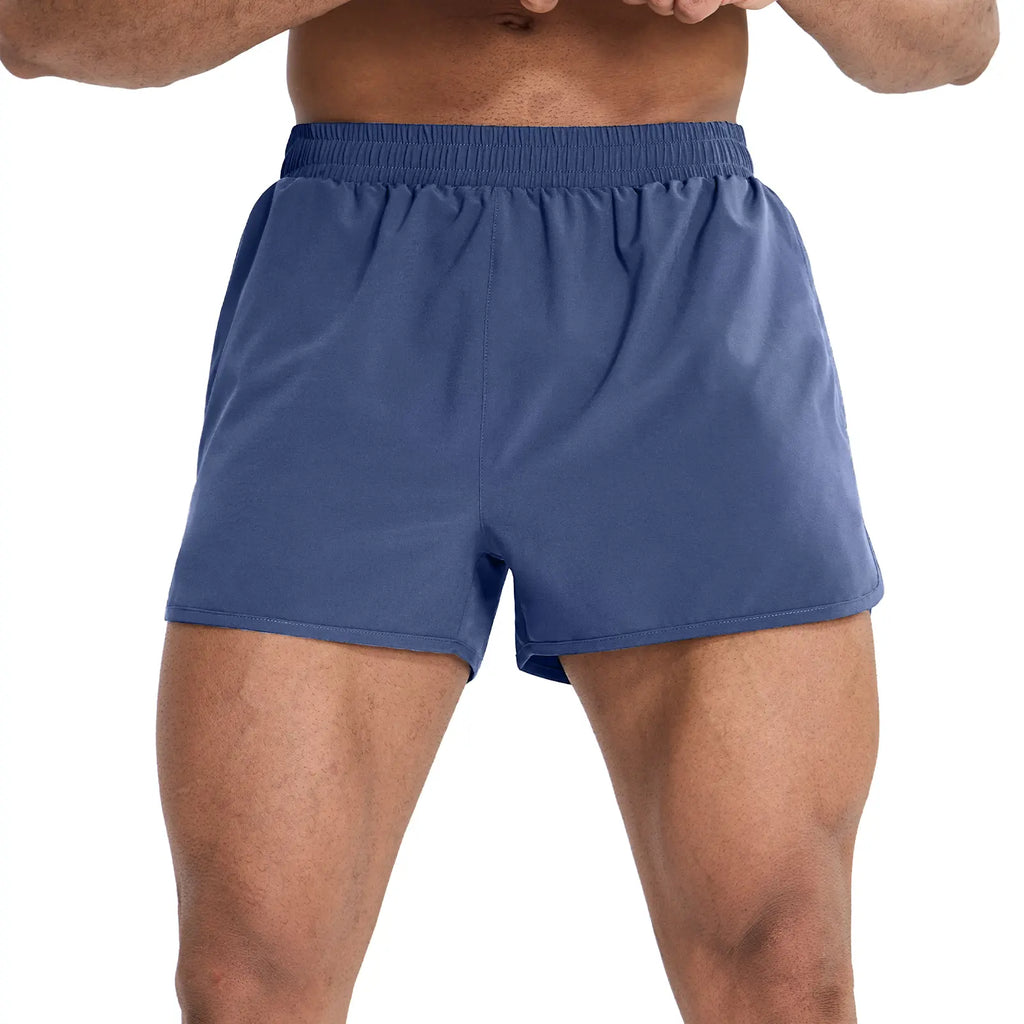 MIER Men’S 3 Inch Athletic Running Shorts with Brief Liner, Quick Dry Lined Shorts with Zipper Pockets for Marathon Running Gym Workout