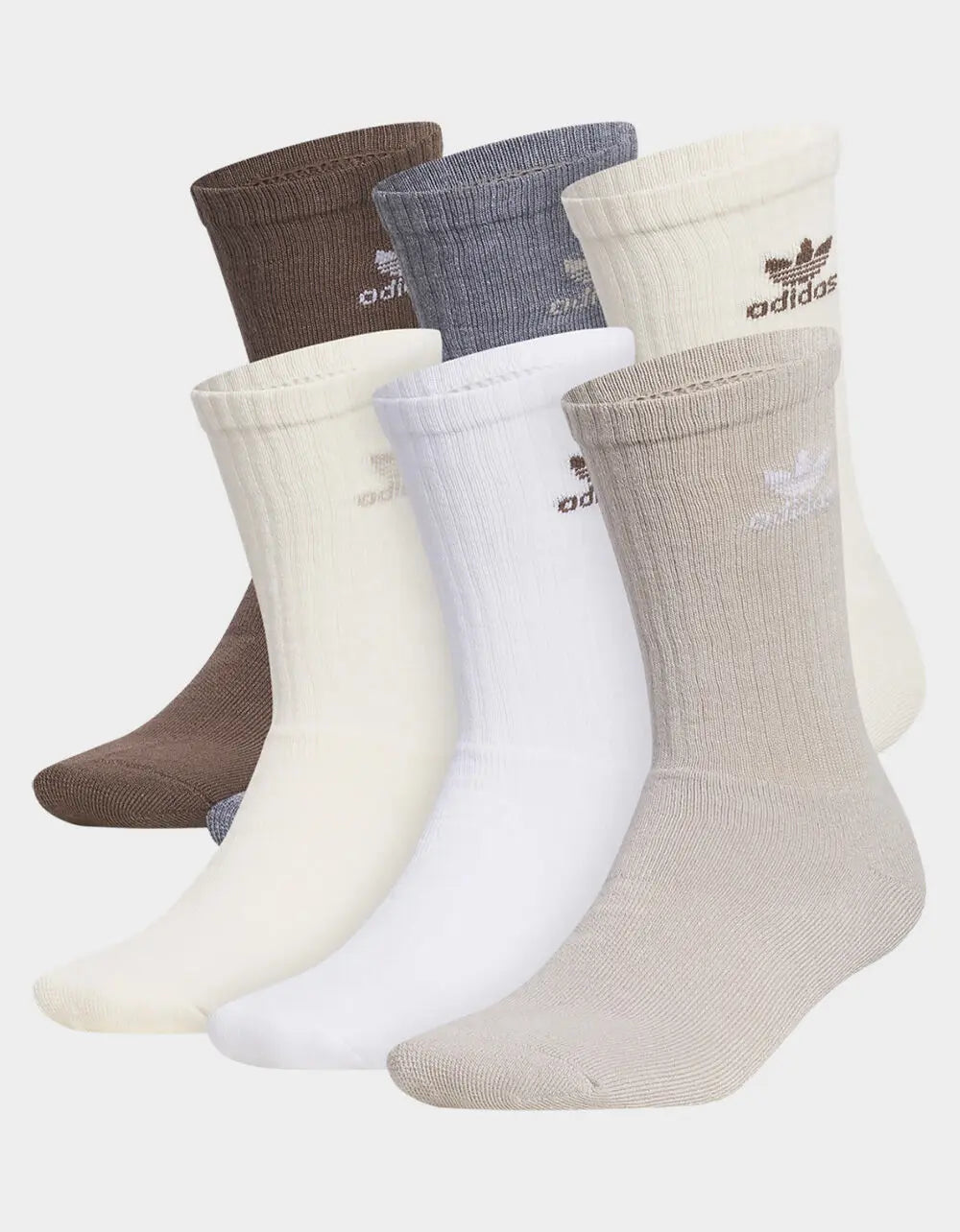 ADIDAS Originals Trefoil 6 Pack Mens Crew Socks