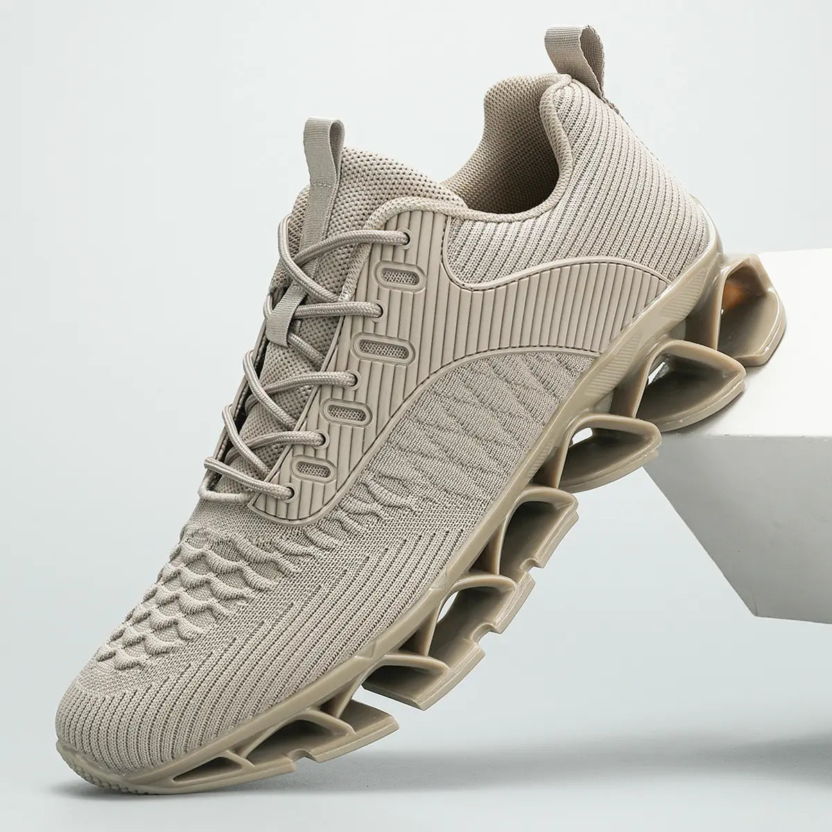 Men'S Running Shoes Blade Tennis Walking Casual Fashion Sneakers Breathable Non Slip Gym Sports Work Athletic Trainers White