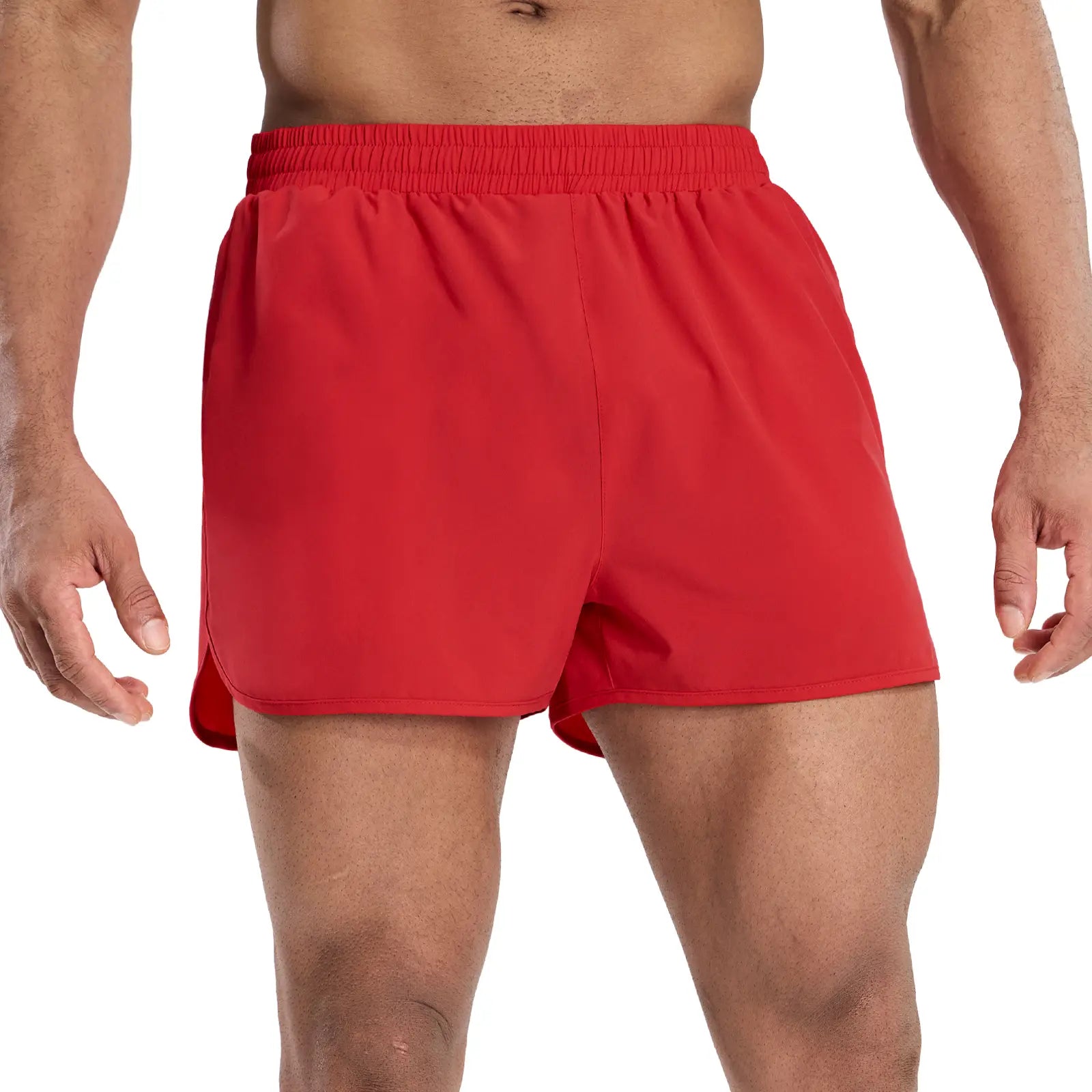 MIER Men’S 3 Inch Athletic Running Shorts with Brief Liner, Quick Dry Lined Shorts with Zipper Pockets for Marathon Running Gym Workout
