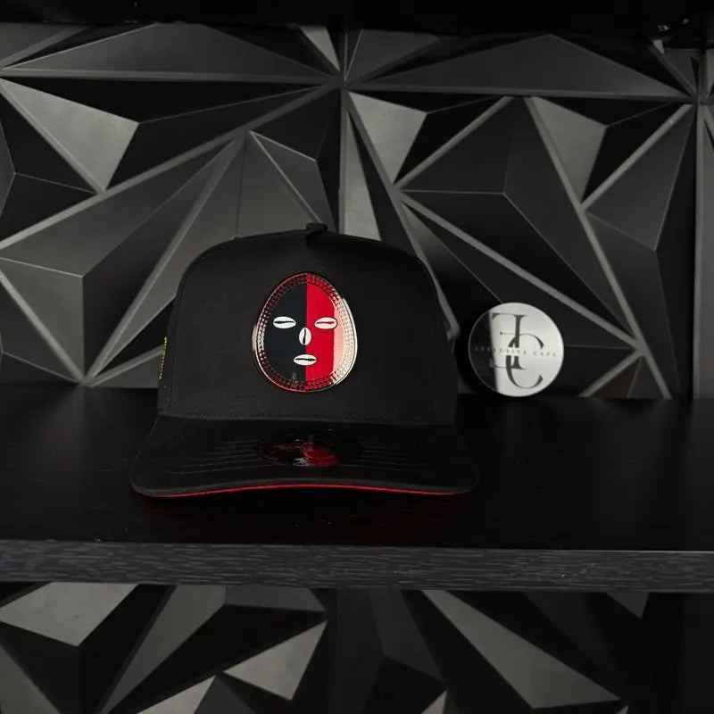 Exclusive Caps Elegua Snapback Hat- Black/Red