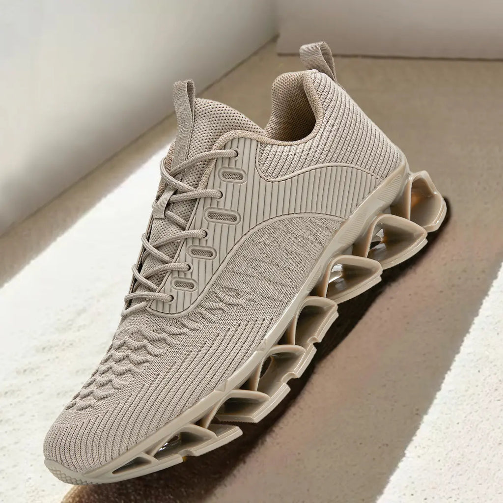 Men'S Running Shoes Blade Tennis Walking Casual Fashion Sneakers Breathable Non Slip Gym Sports Work Athletic Trainers White