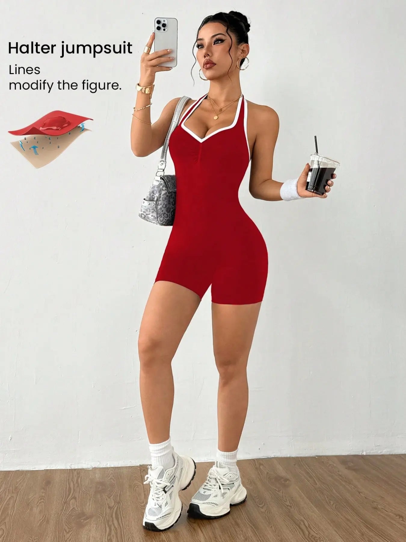 Women’S Seamless Colorblock Asymmetrical Yoga Bodysuit Shorts, Sporty Design for All Seasons, Comfortable for Fitness Cycling Yoga Running, Yoga Jumpsuits