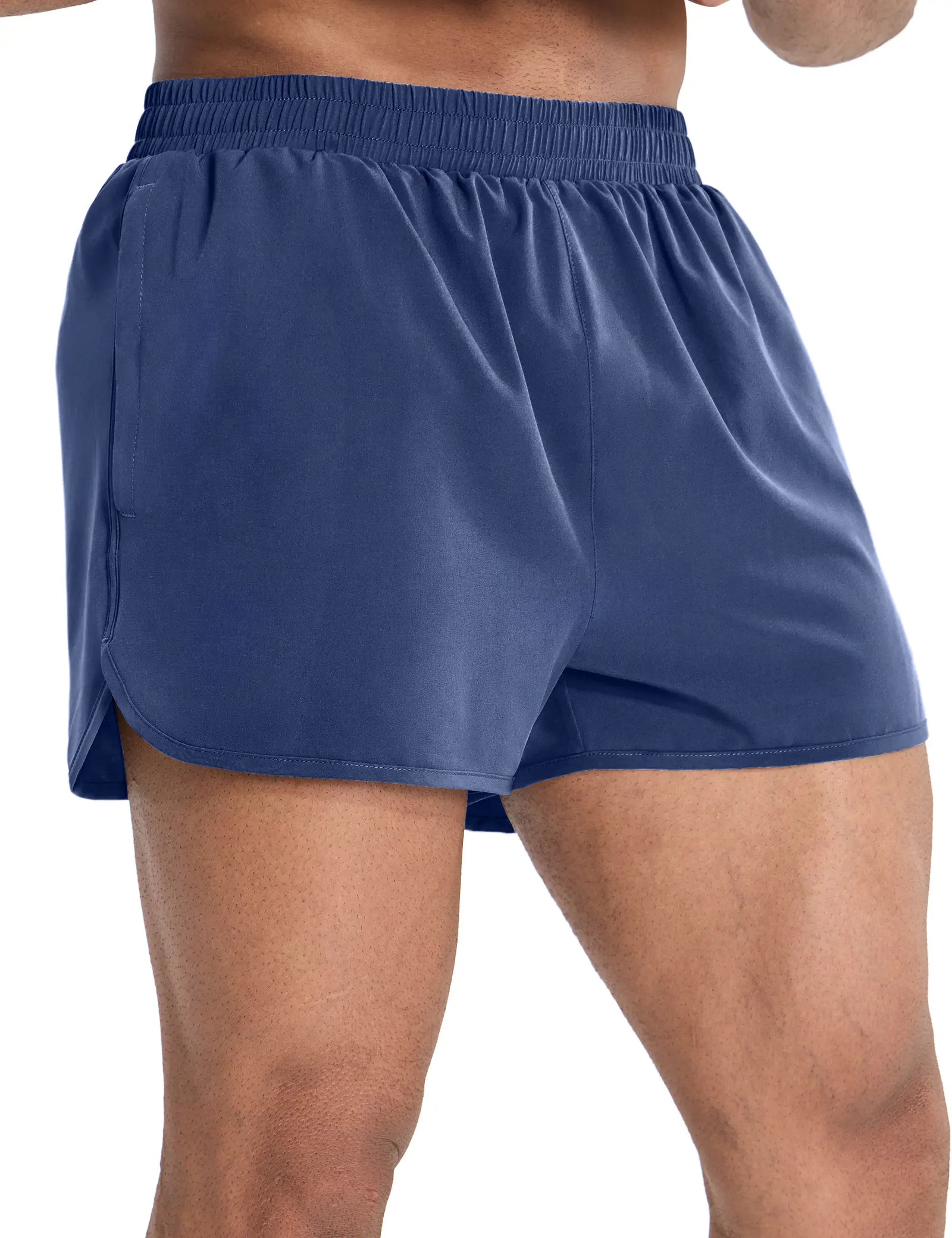 MIER Men’S 3 Inch Athletic Running Shorts with Brief Liner, Quick Dry Lined Shorts with Zipper Pockets for Marathon Running Gym Workout