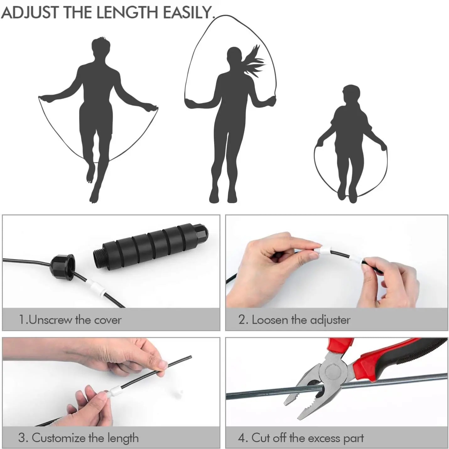 LMMAKE Premium Adjustable Jump Rope with High-Speed Ball Bearings Durable Steel Wires for Tangle-Free Skipping Effective Calorie Burning & Cardio Exercise for Home Gym & Outdoor Use